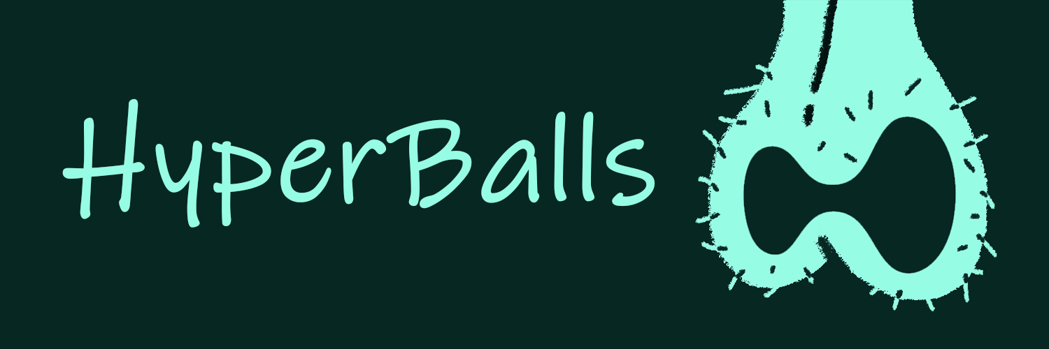 HyperBalls banner — HyperBalls wordmark and logo